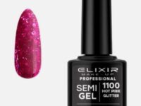 Elixir SemiGel 1100 Hot Pink Glitter 8ml geelilakka