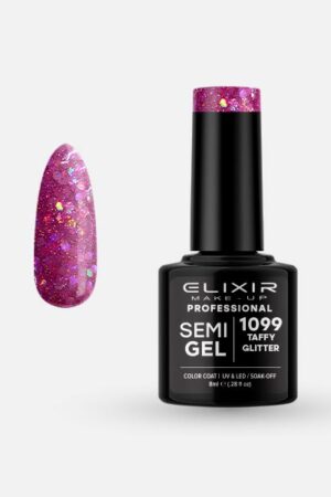Elixir SemiGel 1099 Taffy Glitter 8ml geelilakka