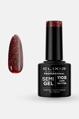 Elixir SemiGel 1105 Lava Glitter 8ml geelilakka