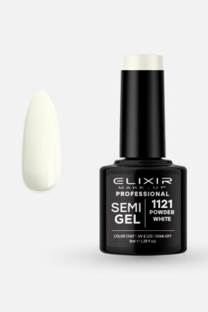 Elixir SemiGel 1121 Powder White 8ml geelilakka